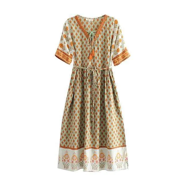 SUNFLOWER CHIC MIDI DRESS
