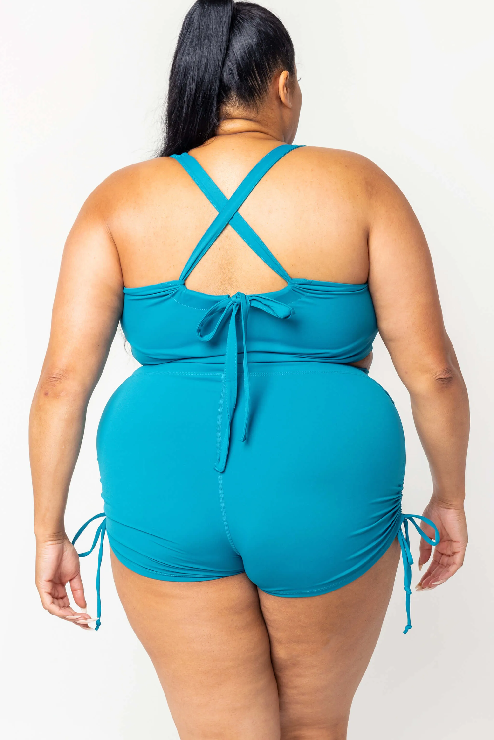 Swim Booty Shorts - Teal