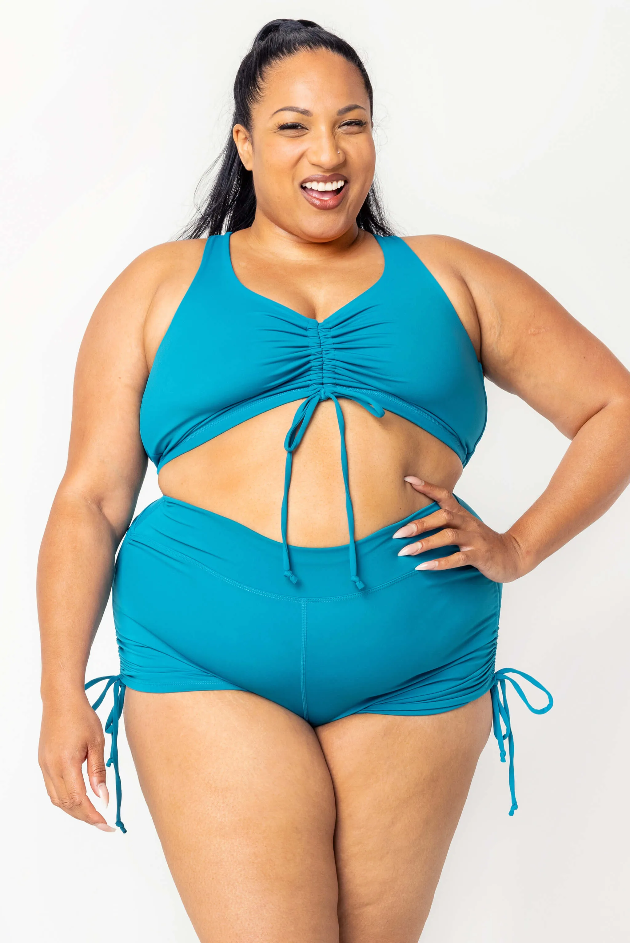 Swim Booty Shorts - Teal