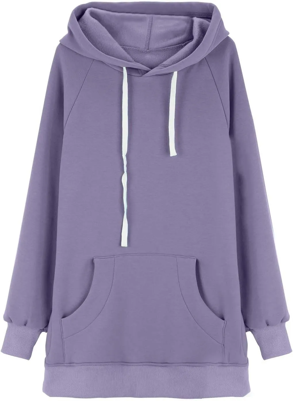 The Warmys Oversized Hoodie Dress, Sherpa Lined Long Sleeve Split Hem Valentines Day Pullover Sweatshirts with Pocket