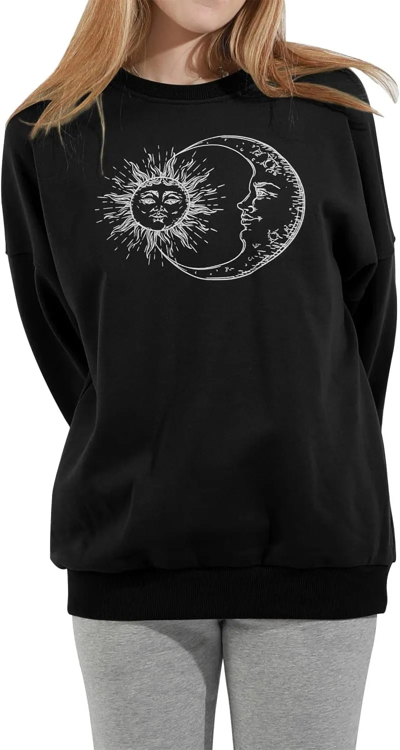 utcoco Womens Oversized Sweatshirts Graphic Long Sleeve Crewneck Loose Fit Casual Pullover Tops