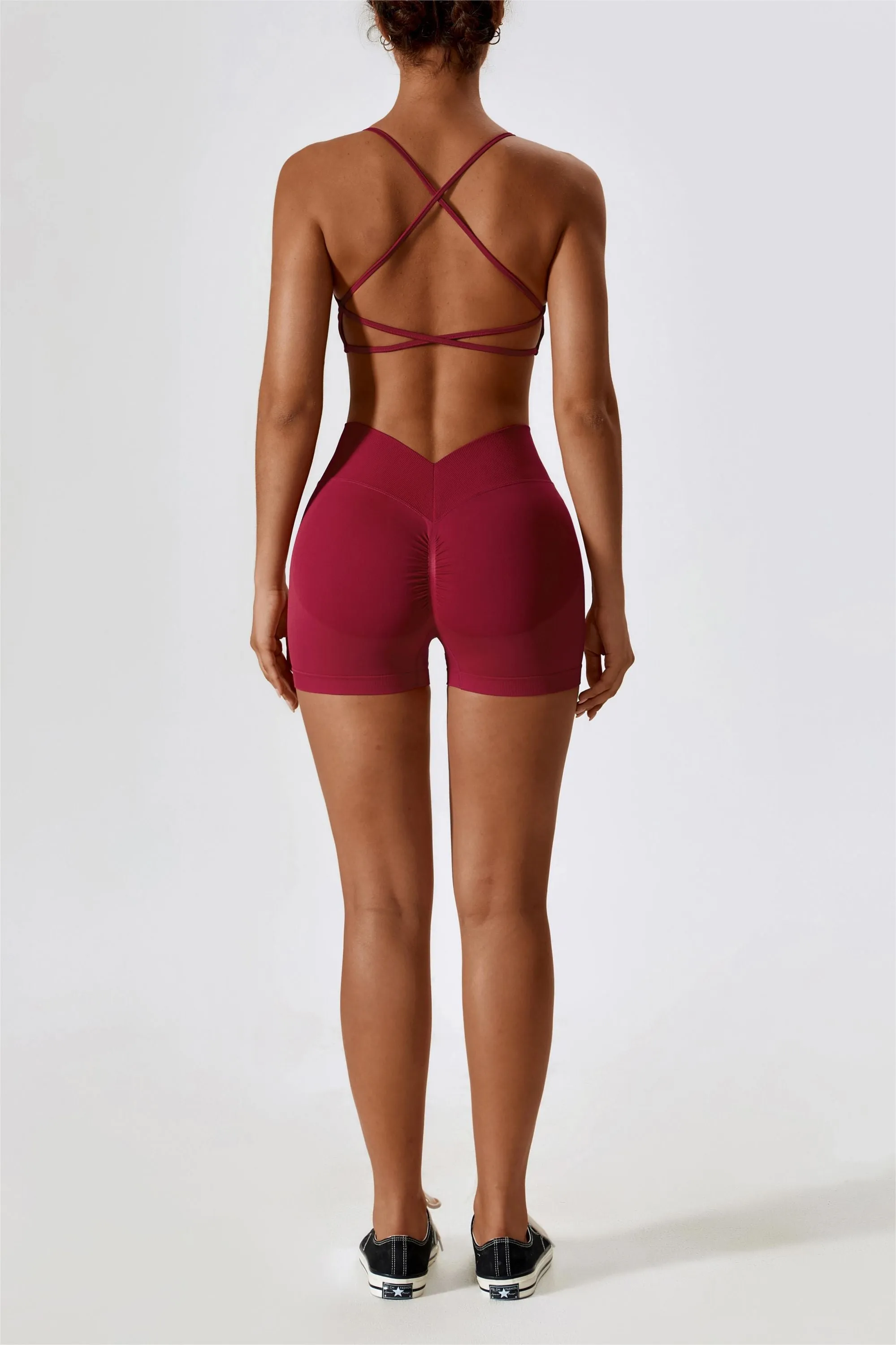 V-Back Seamless Scrunch Butt Shorts