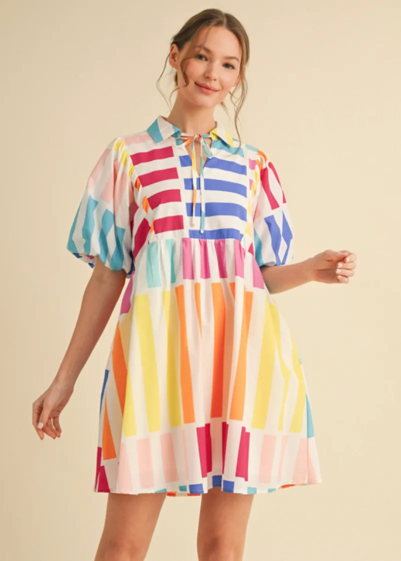 Vibrant Baby Doll Dress