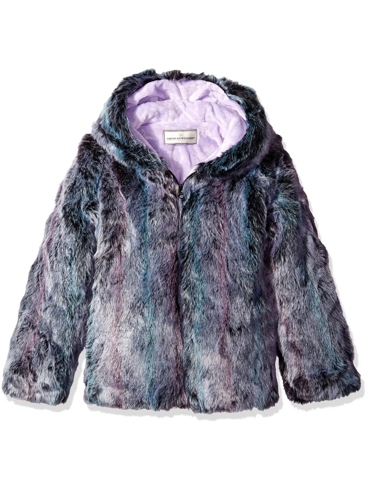 Widgeon Little Girls' Long Faux Fur Hooded Zip Front Jacket