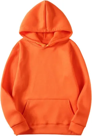 Women 2025 Fall Fashion Casual Long Sleeve Hooded Sweatshirts Loose Fit Solid Color Tops Oversized Pullover Shirts