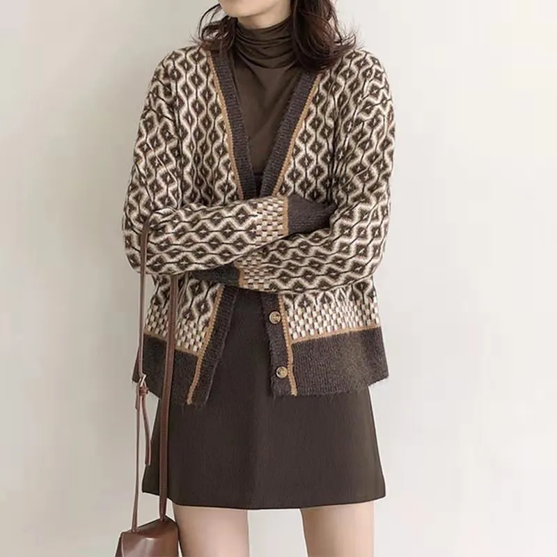 Women Knitting cardigan Loose Jacket