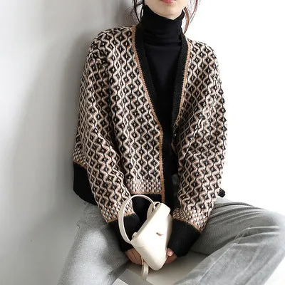 Women Knitting cardigan Loose Jacket