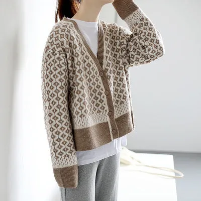Women Knitting cardigan Loose Jacket