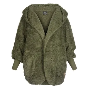 Women's Fluffy Sherpa Sweater - Khaki