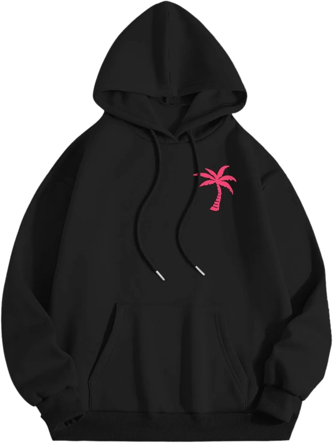 Womens Letter Print Oversized Hoodies Sweatshirts Casual Long Sleeve Pullover Tops with Pocket Fashion Outfits Clothes