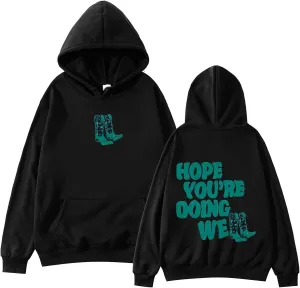 Women's Oversized Hoodie Slogan Letter Graphic Long Sleeve Preppy Sweatshirt Aesthetic Pullover with Pockets