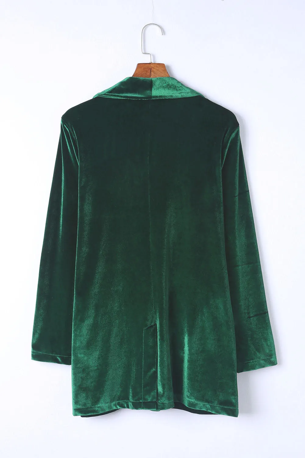 Women's Velvet Blazer Jackets Casual Long Sleeve Lapel Collar Pocketed Blazer Suits Work Outfits