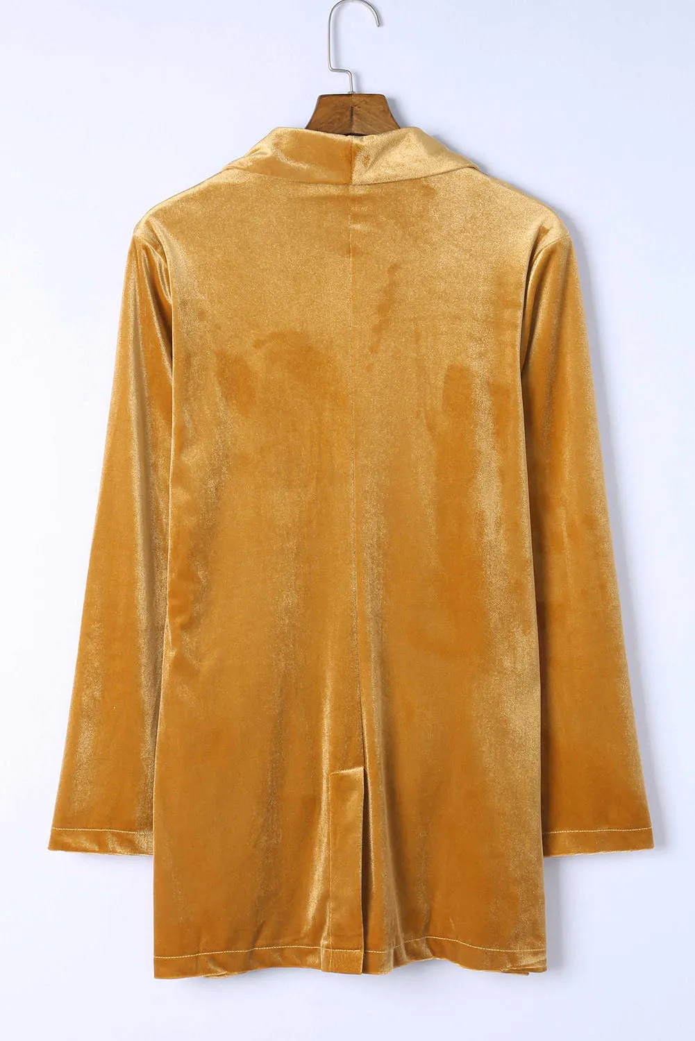 Women's Velvet Blazer Jackets Casual Long Sleeve Lapel Collar Pocketed Blazer Suits Work Outfits