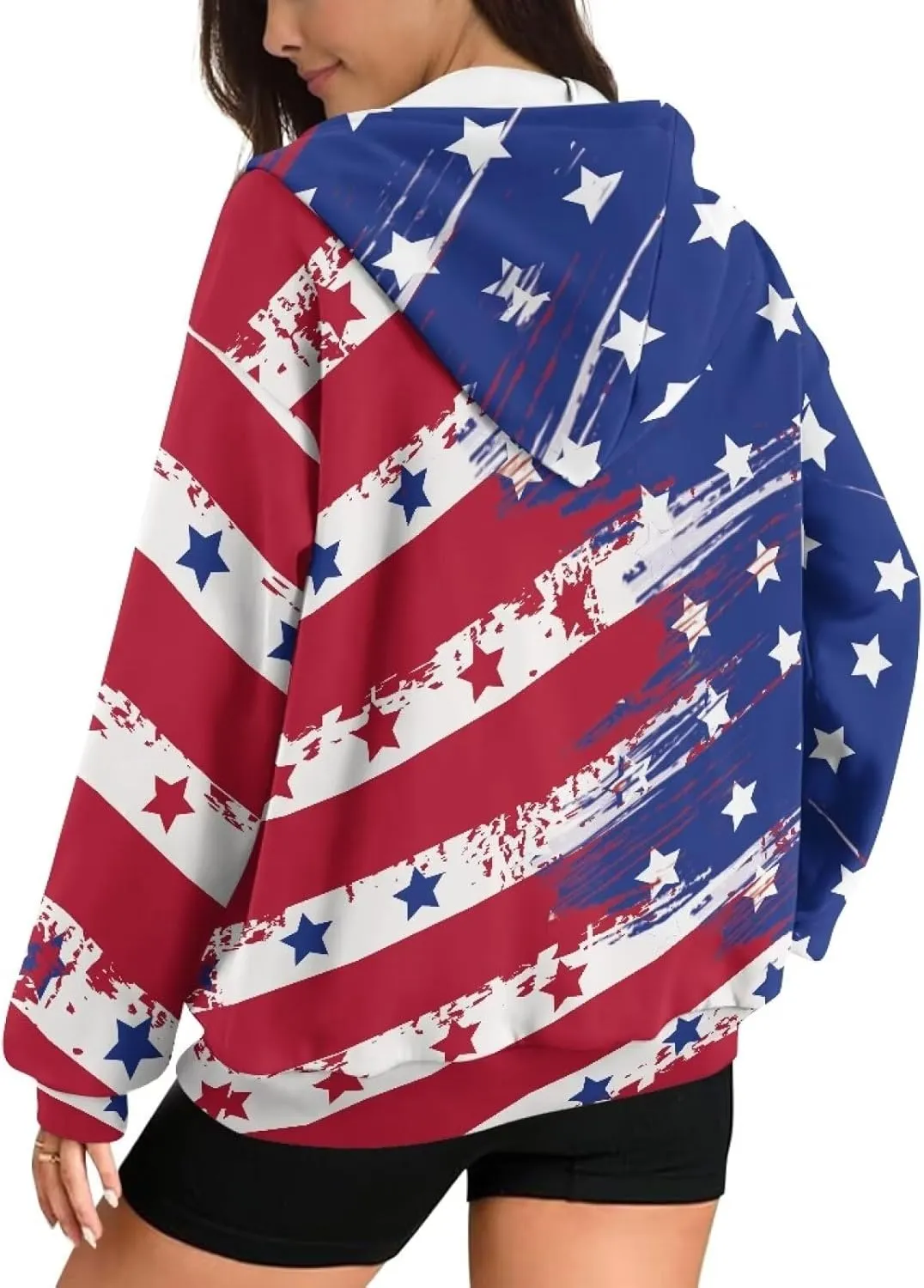 Womens Zipper Hoodie Casual Drawstring Hoodies Trendy Athletic Sweatshirt, Plus