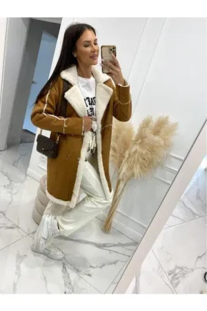 Wynne Lapel Collar Exposed Seam Buttoned Coat