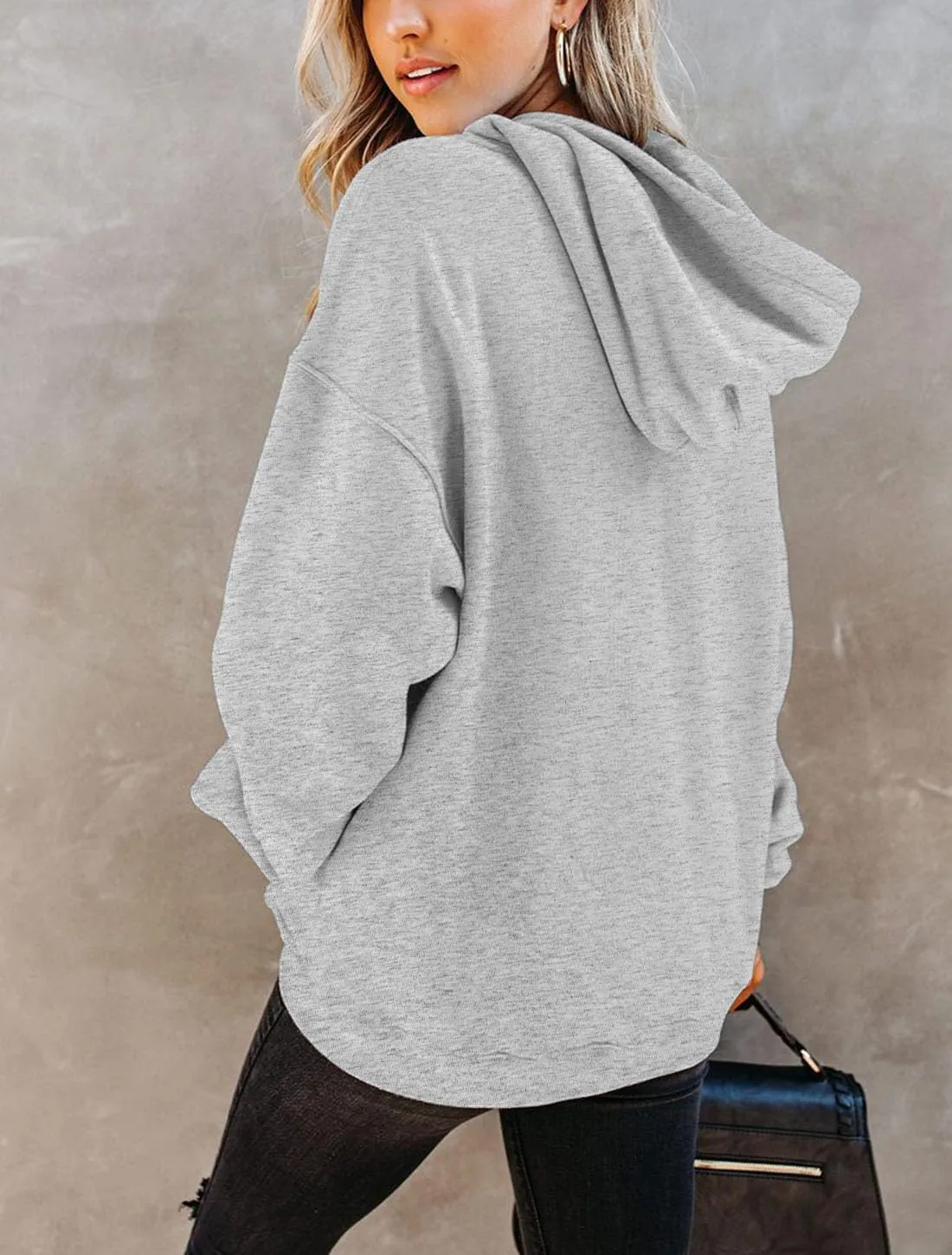 Yuccalley Women's Long Sleeve Fashion Pocket Hoodies Casual Pullover Tops