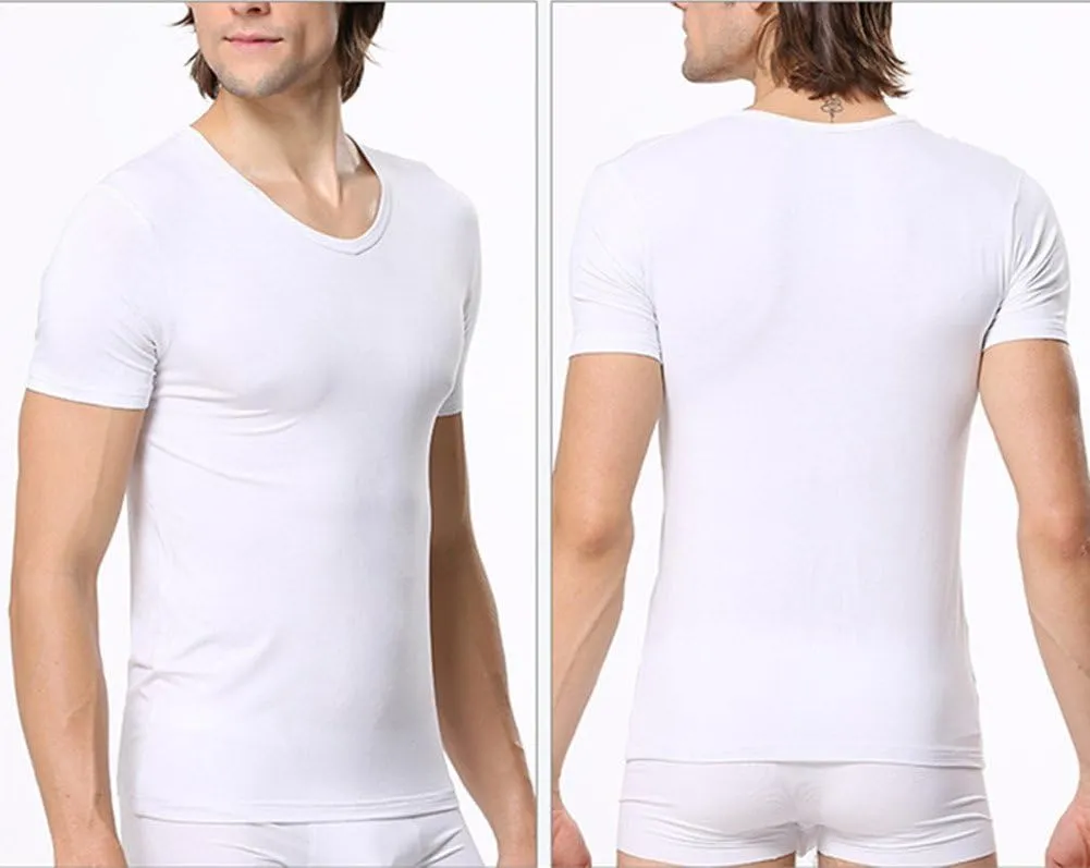 ZUKULIFE Underwear Men's Micro Modal Slim Fit V-Neck T-Shirt